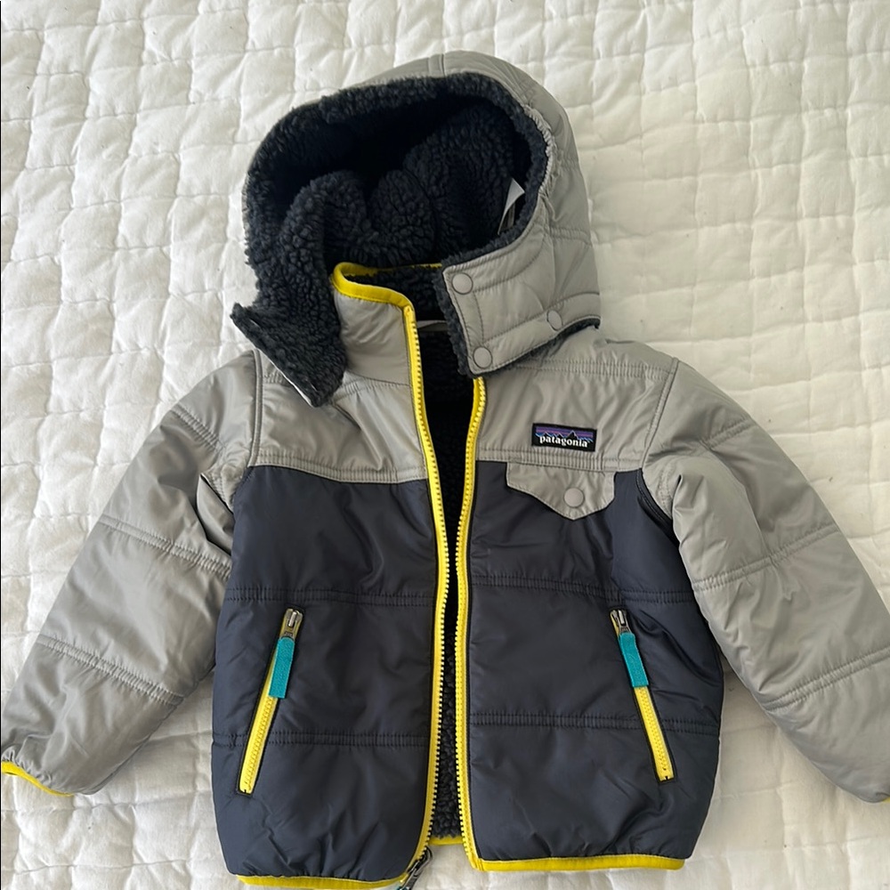 Patagonia Reversible Tribbles Hoody (Navy/ Gray)